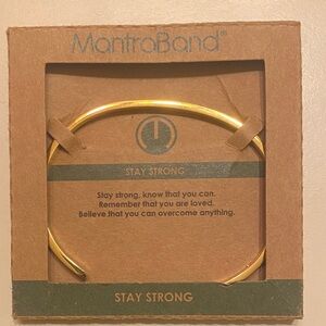 MantraBand Inspirational Gold Bracelet